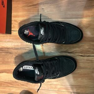 Nike Black Sneakers with Red Accent